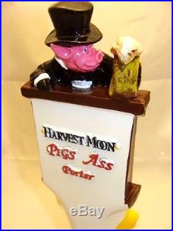 Extremely Rare HARVEST MOON BREWING Pig's Ass Porter Ale Beer Tap Handle 10