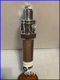 FLAT 12 BIERWERKS POGUES RUN PORTER SPARKPLUG draft beer tap handle. INDIANA