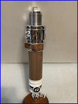 FLAT 12 BIERWERKS POGUES RUN PORTER SPARKPLUG draft beer tap handle. INDIANA