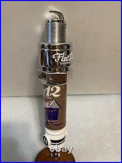 FLAT 12 BIERWERKS POGUES RUN PORTER SPARKPLUG draft beer tap handle. INDIANA