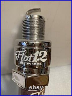 FLAT 12 BIERWERKS POGUES RUN PORTER SPARKPLUG draft beer tap handle. INDIANA