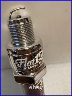 FLAT 12 BIERWERKS POGUES RUN PORTER SPARKPLUG draft beer tap handle. INDIANA