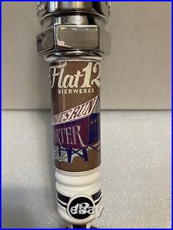 FLAT 12 BIERWERKS POGUES RUN PORTER SPARKPLUG draft beer tap handle. INDIANA