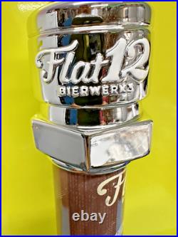 FLAT 12 BIERWERKS Spark Plug BEER Tap Handle CLOSED BREWERY INDIANA BREWER