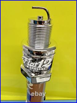 FLAT 12 BIERWERKS Spark Plug BEER Tap Handle CLOSED BREWERY INDIANA BREWER