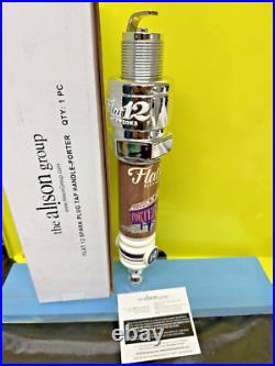 FLAT 12 BIERWERKS Spark Plug BEER Tap Handle CLOSED BREWERY INDIANA BREWER