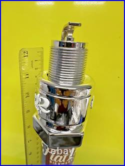 FLAT 12 BIERWERKS Spark Plug BEER Tap Handle CLOSED BREWERY INDIANA BREWER