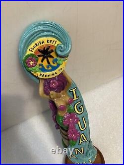 FLORIDA KEYS IGUANA BAIT MERMAID draft beer tap handle. FLORIDA