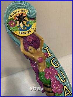 FLORIDA KEYS IGUANA BAIT MERMAID draft beer tap handle. FLORIDA