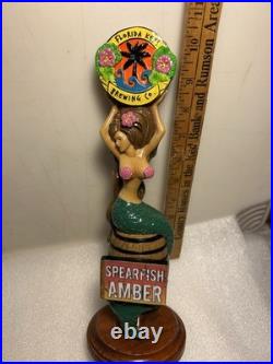 FLORIDA KEYS SPEARFISH AMBER BROWN HAIR MERMAID draft beer tap handle. FLORIDA