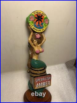FLORIDA KEYS SPEARFISH AMBER BROWN HAIR MERMAID draft beer tap handle. FLORIDA