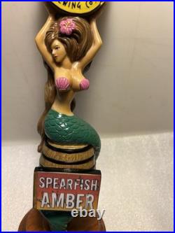 FLORIDA KEYS SPEARFISH AMBER BROWN HAIR MERMAID draft beer tap handle. FLORIDA