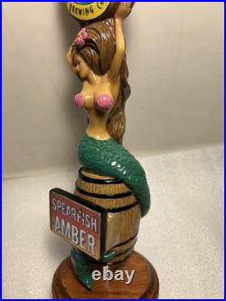 FLORIDA KEYS SPEARFISH AMBER BROWN HAIR MERMAID draft beer tap handle. FLORIDA