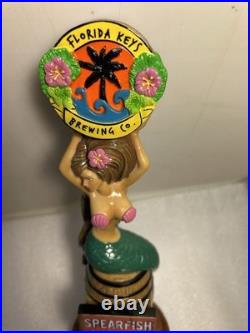 FLORIDA KEYS SPEARFISH AMBER BROWN HAIR MERMAID draft beer tap handle. FLORIDA