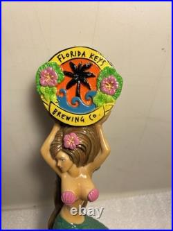 FLORIDA KEYS SPEARFISH AMBER BROWN HAIR MERMAID draft beer tap handle. FLORIDA