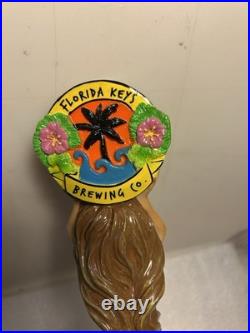 FLORIDA KEYS SPEARFISH AMBER BROWN HAIR MERMAID draft beer tap handle. FLORIDA