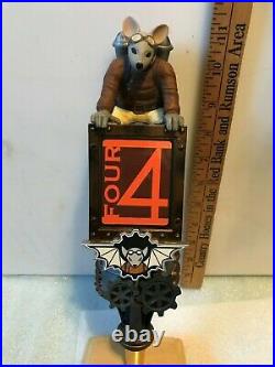 FLYING MOUSE BREWERY FLY MOB STEAMPUNK 4 FOUR beer tap handle. Closed brewery