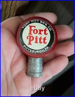 FORT PITT BEER BALL TAP KNOB HANDLE With BACK INSERT FORT PITT BRG PITTSBURGH PA