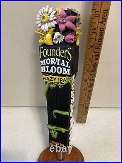 FOUNDERS MORTAL BLOOM HAZY IPA WICKED GARDEN Draft beer tap handle. MICHIGAN FOUNDERS MORTAL BLOOM HAZY IPA WICKED GARDEN Draft beer tap handle. MICHIGAN