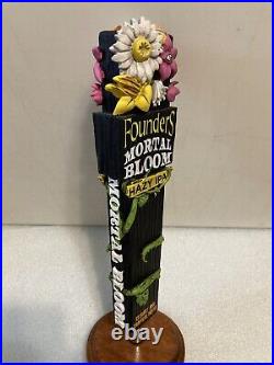 FOUNDERS MORTAL BLOOM HAZY IPA WICKED GARDEN Draft beer tap handle. MICHIGAN FOUNDERS MORTAL BLOOM HAZY IPA WICKED GARDEN Draft beer tap handle. MICHIGAN