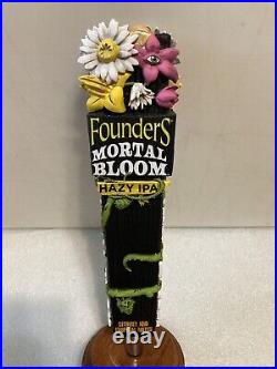 FOUNDERS MORTAL BLOOM HAZY IPA WICKED GARDEN Draft beer tap handle. MICHIGAN FOUNDERS MORTAL BLOOM HAZY IPA WICKED GARDEN Draft beer tap handle. MICHIGAN