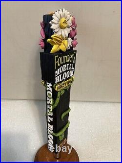 FOUNDERS MORTAL BLOOM HAZY IPA WICKED GARDEN Draft beer tap handle. MICHIGAN FOUNDERS MORTAL BLOOM HAZY IPA WICKED GARDEN Draft beer tap handle. MICHIGAN