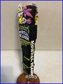 FOUNDERS MORTAL BLOOM HAZY IPA WICKED GARDEN Draft beer tap handle. MICHIGAN FOUNDERS MORTAL BLOOM HAZY IPA WICKED GARDEN Draft beer tap handle. MICHIGAN