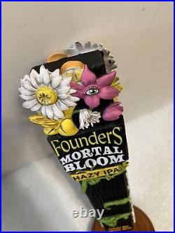 FOUNDERS MORTAL BLOOM HAZY IPA WICKED GARDEN Draft beer tap handle. MICHIGAN FOUNDERS MORTAL BLOOM HAZY IPA WICKED GARDEN Draft beer tap handle. MICHIGAN