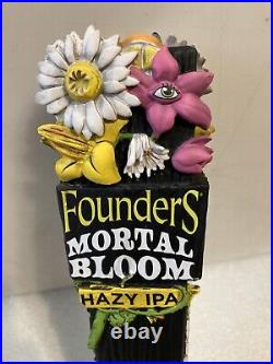 FOUNDERS MORTAL BLOOM HAZY IPA WICKED GARDEN Draft beer tap handle. MICHIGAN FOUNDERS MORTAL BLOOM HAZY IPA WICKED GARDEN Draft beer tap handle. MICHIGAN