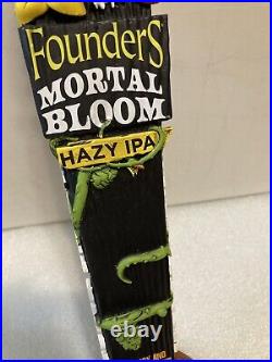 FOUNDERS MORTAL BLOOM HAZY IPA WICKED GARDEN Draft beer tap handle. MICHIGAN FOUNDERS MORTAL BLOOM HAZY IPA WICKED GARDEN Draft beer tap handle. MICHIGAN