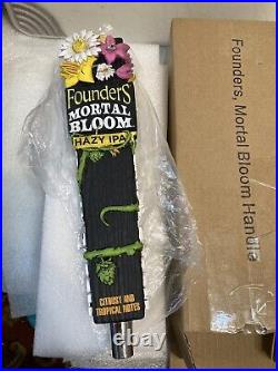 FOUNDERS MORTAL BLOOM HAZY IPA WICKED GARDEN Draft beer tap handle. MICHIGAN FOUNDERS MORTAL BLOOM HAZY IPA WICKED GARDEN Draft beer tap handle. MICHIGAN