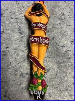 FRAMBOISE RASBERRY LAMBIC Beer Tap Handle, New in Box, Female Figural