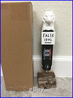 False Idol Brewing Night Night Beer Tap Handle Rare Figural Wolf Beer Tap Handle