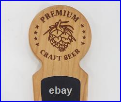 Fanfoobi Set of 2 Wooden Beer Tap Handle with Chalkboard Premium Craft Beer, Mad