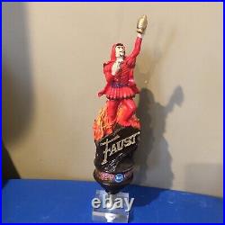 Faust Flaming Man Busch 1885 Beer Tap Handle