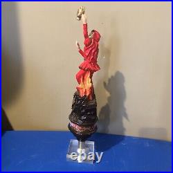 Faust Flaming Man Busch 1885 Beer Tap Handle