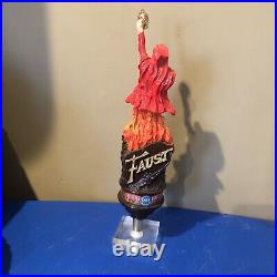 Faust Flaming Man Busch 1885 Beer Tap Handle