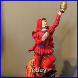 Faust Flaming Man Busch 1885 Beer Tap Handle