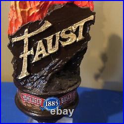 Faust Flaming Man Busch 1885 Beer Tap Handle