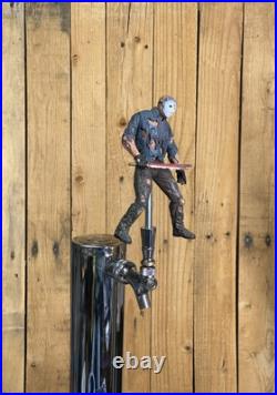 Friday The 13th Movie Beer Tap Handle Jason Voorhees Machete Halloween Horror