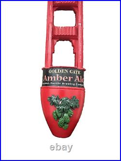 GOLDEN GATE BRIDGE Beer Tap Handle GOLDEN PACIFIC BREWING CO. Amber Ale + STAND