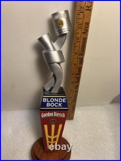 GORDON BIERSCH BLONDE BOCK RARE METALS ART SCULPTURE beer tap handle. CALIFORNIA