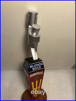 GORDON BIERSCH BLONDE BOCK RARE METALS ART SCULPTURE beer tap handle. CALIFORNIA
