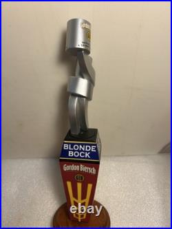 GORDON BIERSCH BLONDE BOCK RARE METALS ART SCULPTURE beer tap handle. CALIFORNIA
