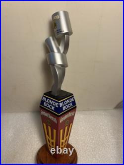 GORDON BIERSCH BLONDE BOCK RARE METALS ART SCULPTURE beer tap handle. CALIFORNIA