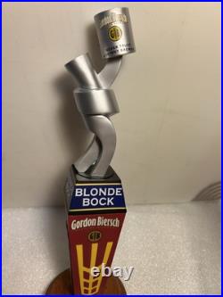 GORDON BIERSCH BLONDE BOCK RARE METALS ART SCULPTURE beer tap handle. CALIFORNIA