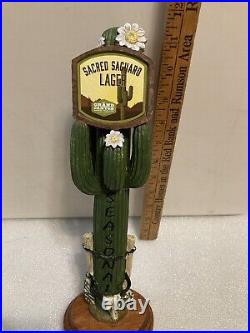 GRAND CANYON PRICKLY PEAR CACTUS SAGUARO LAGER Draft beer tap handle. ARIZONA