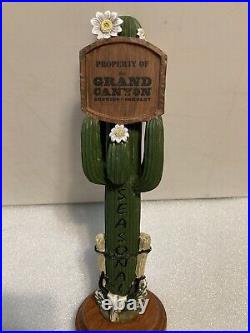 GRAND CANYON PRICKLY PEAR CACTUS SAGUARO LAGER Draft beer tap handle. ARIZONA