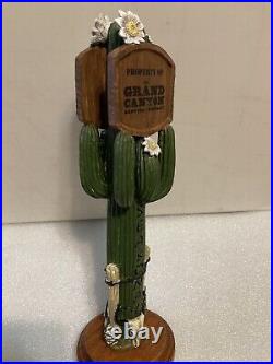 GRAND CANYON PRICKLY PEAR CACTUS SAGUARO LAGER Draft beer tap handle. ARIZONA