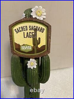 GRAND CANYON PRICKLY PEAR CACTUS SAGUARO LAGER Draft beer tap handle. ARIZONA